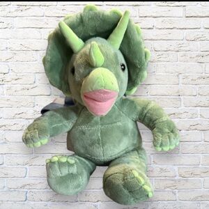 Build A Bear Triceratops Dinosaur 18" Green Plush - Retired in 2015